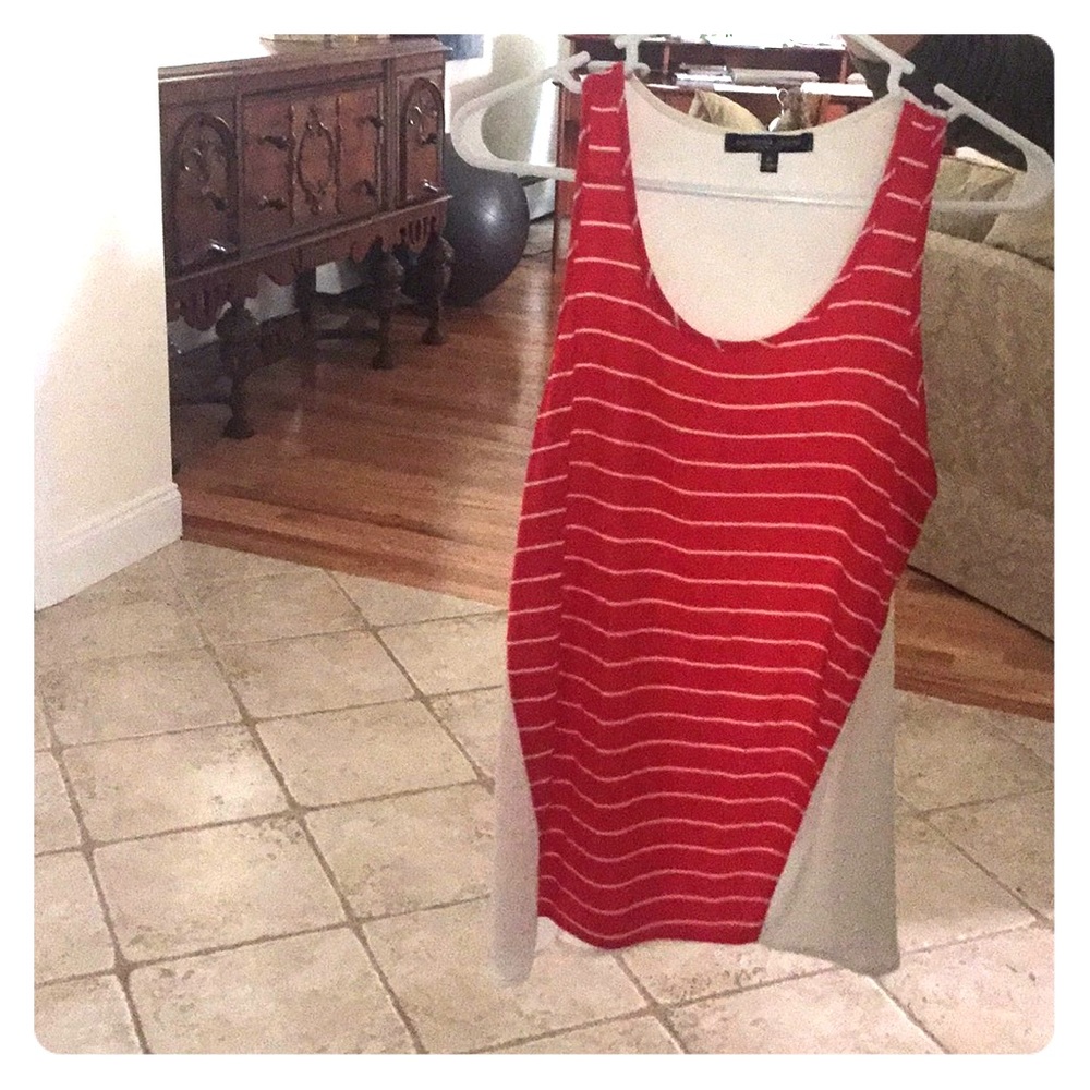 Green Envelope striped tank top racer back